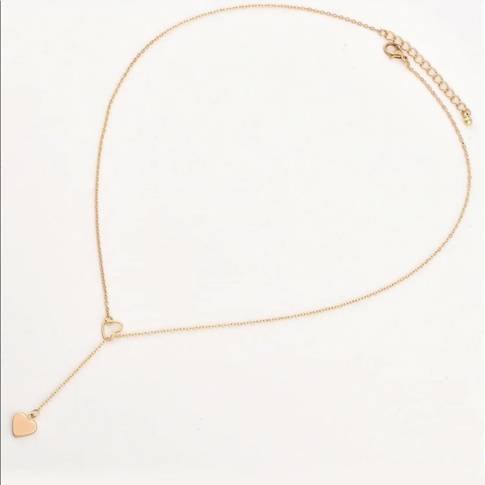 3/$30 Gold Heart Lariat Necklace - Picture 6 of 7